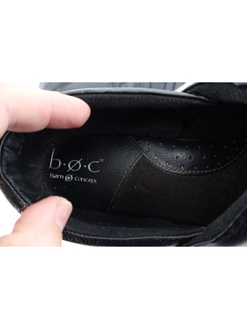 Born BOC Women's Peggy Clog Mule Size 9.5 Black Leather Slip On Comfy Shoes - Picture 10 of 14